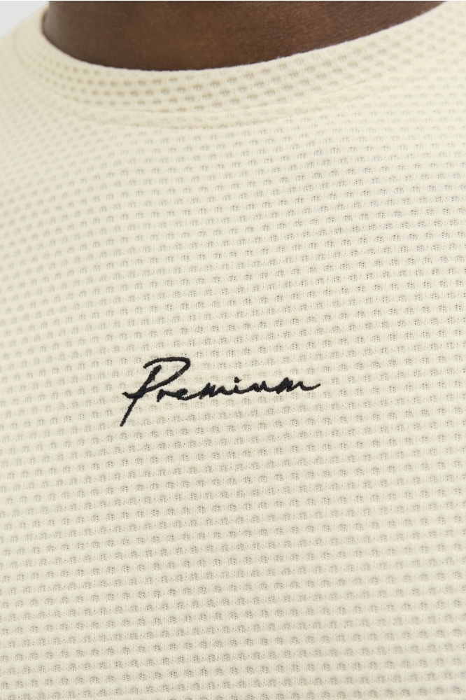 JPRBLAFRANCO SS TEE CREW NECK LN 12175825 CLOUD CREAM